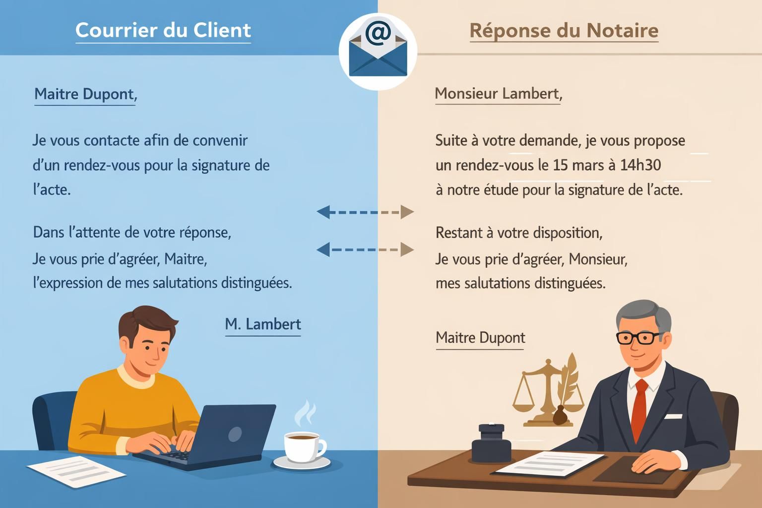 découvrez comment choisir la formule de politesse idéale pour bien conclure votre lettre à un notaire, avec des exemples clairs et adaptés au contexte professionnel.