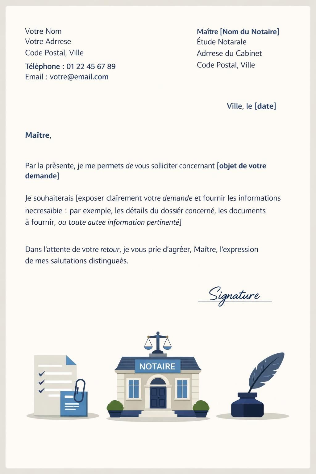 découvrez comment choisir la formule de politesse adaptée pour bien conclure votre lettre à un notaire et assurer une communication professionnelle et respectueuse.