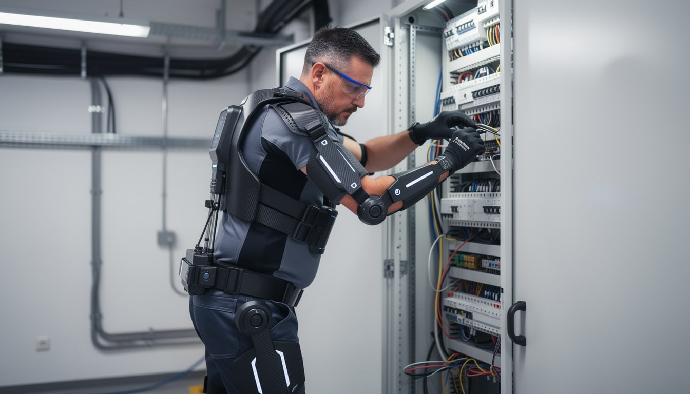 Comment un exosquelette améliore le travail de l’électricien découvrez comment un exosquelette peut faciliter le travail des électriciens en améliorant leur confort, leur sécurité et leur efficacité sur le chantier.