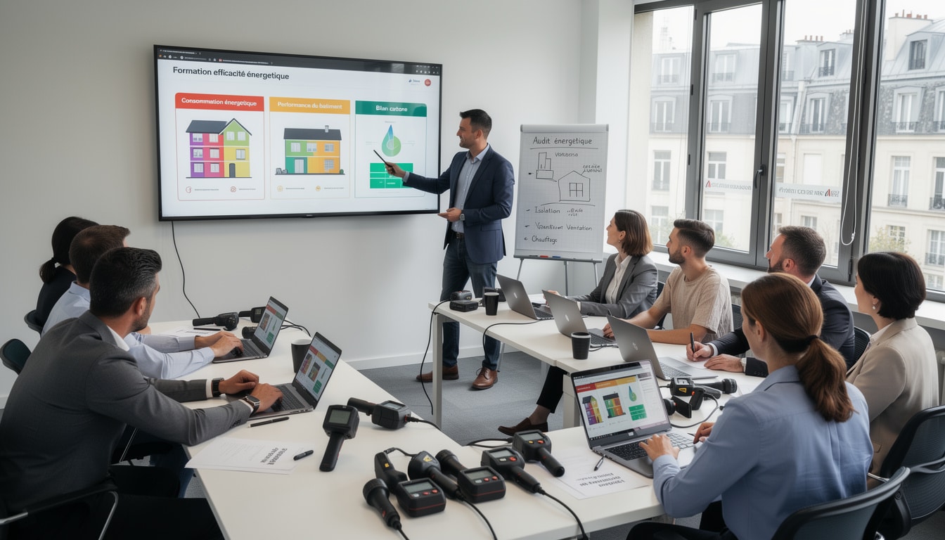 découvrez notre formation en diagnostic de performance énergétique pour maîtriser les outils et techniques essentiels à l'optimisation de l'efficacité énergétique des bâtiments.