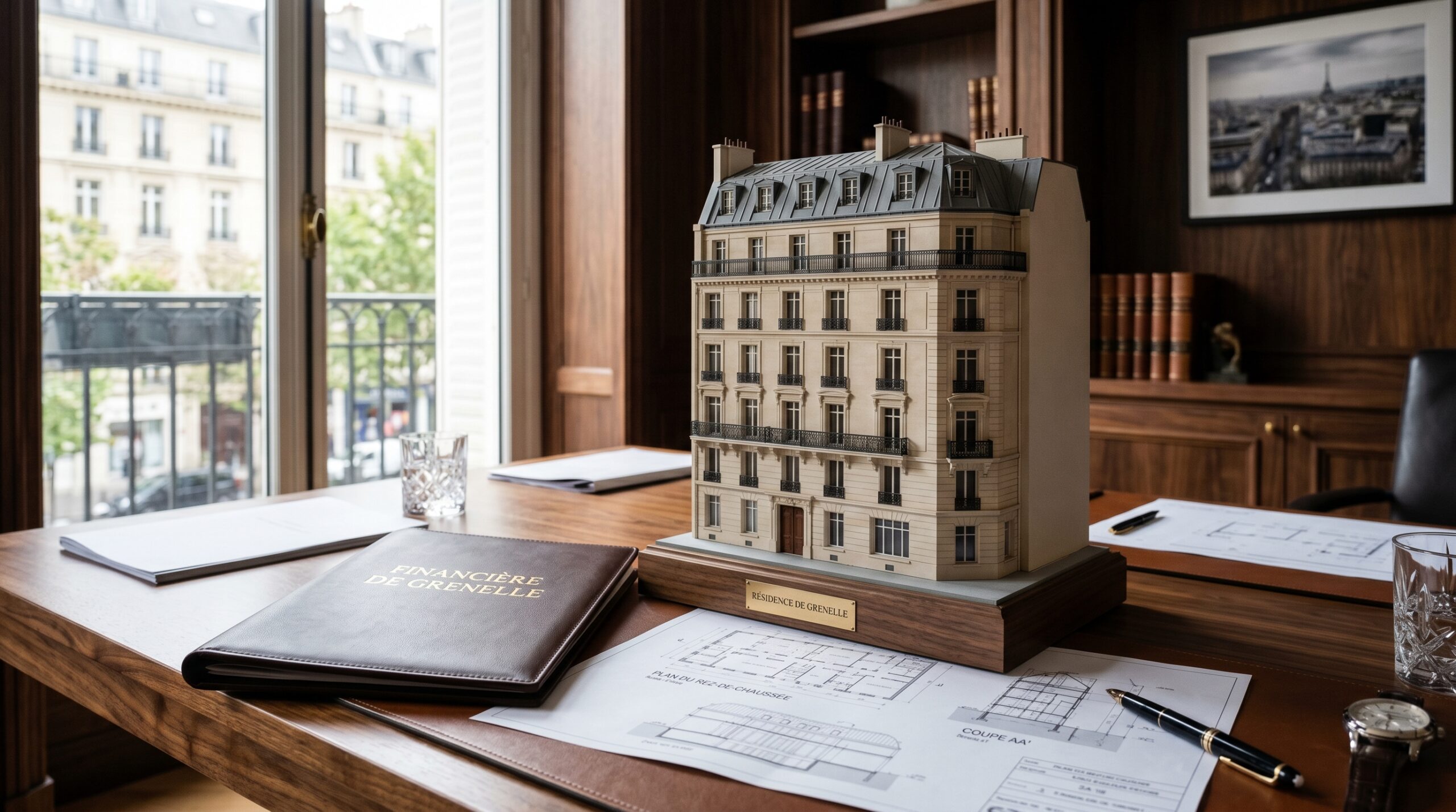 Maquette de l'immeuble Résidence de Grenelle, siège de la Financière de Grenelle au Touquet-Paris-Plage