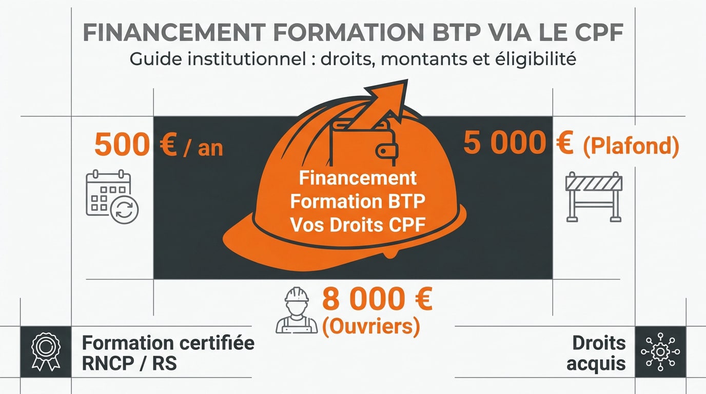 Schéma des droits CPF pour le bâtiment