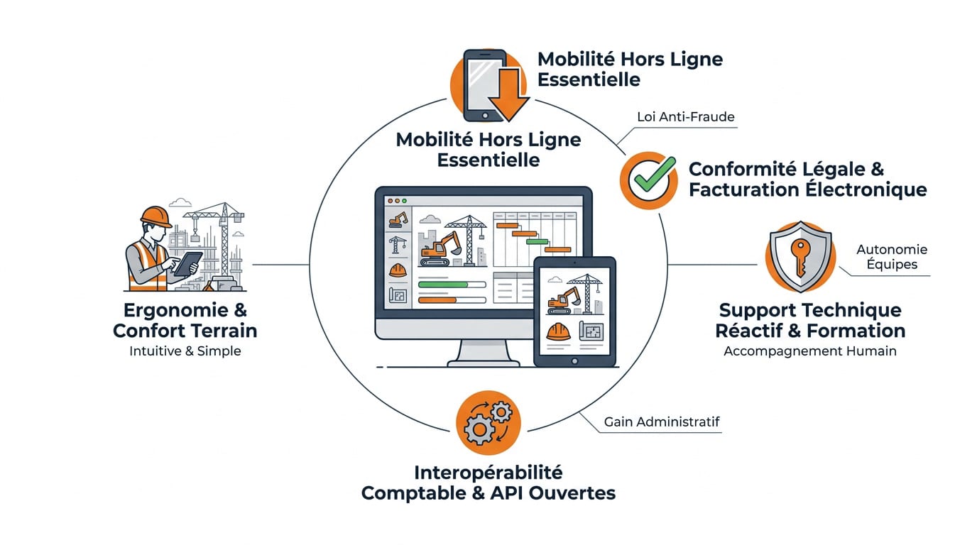 Logiciel de gestion BTP optimisant la fiabilité et la progression des chantiers