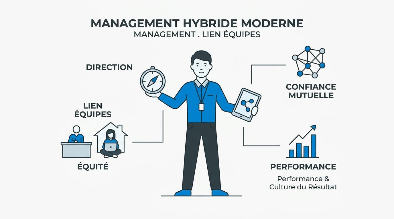 Leadership moderne et management hybride basé sur la confiance