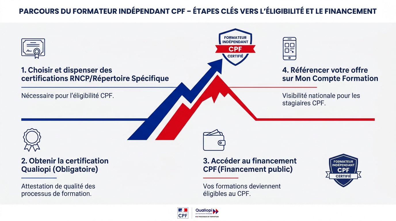 Étapes clés pour lancer son activité de formateur indépendant CPF