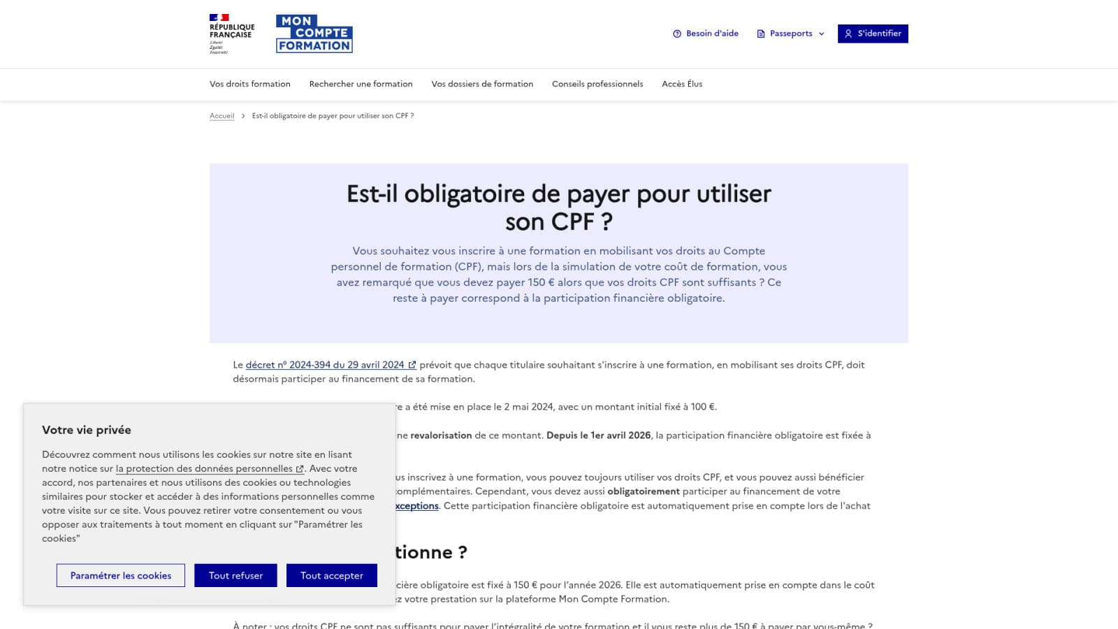 Maîtriser le financement CPF et le reste à charge en 2026