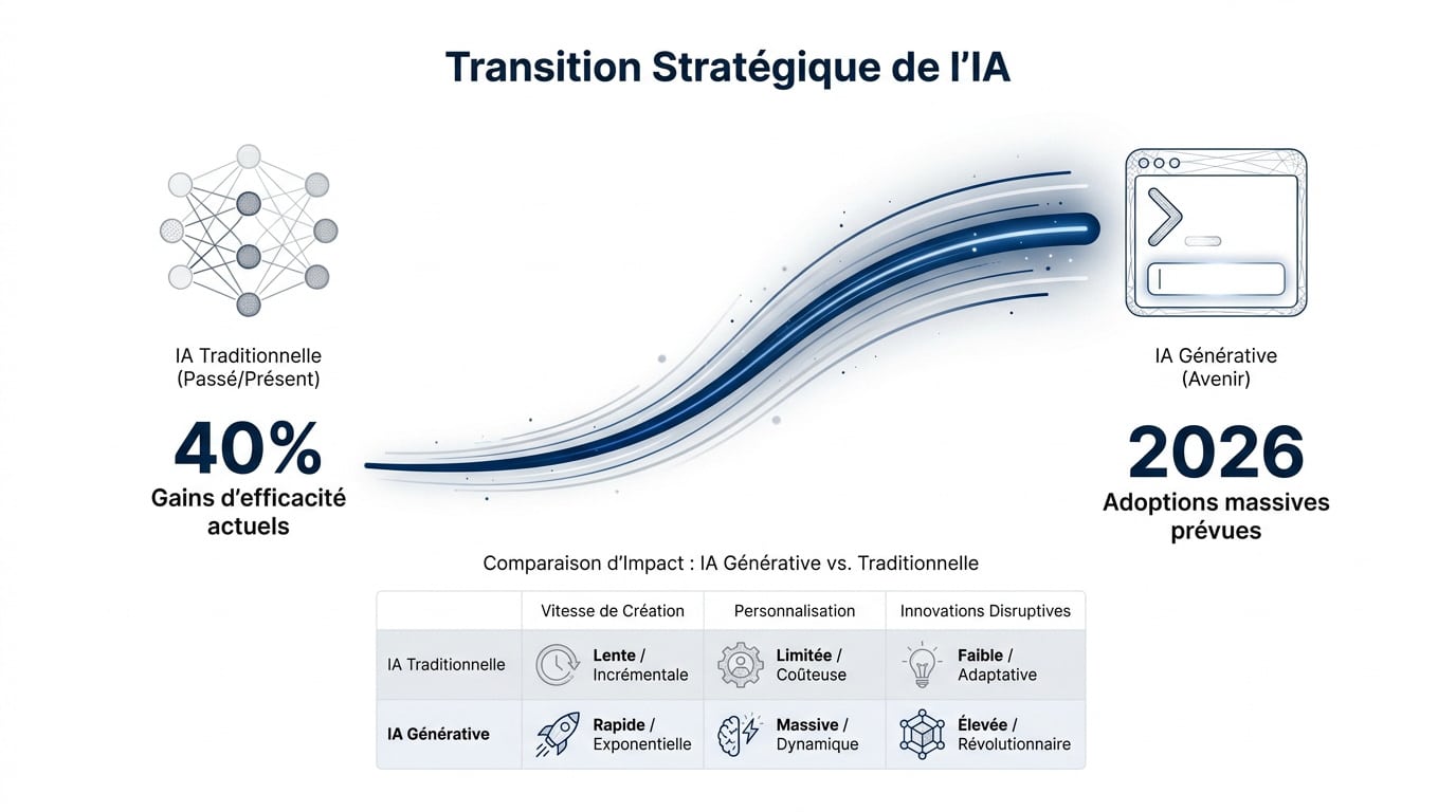 Transition stratégique de l'IA et gain d'efficacité